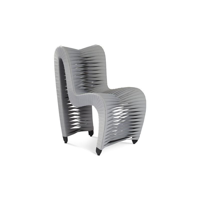Chaise d'appoint rembourrée en coton, Gris
