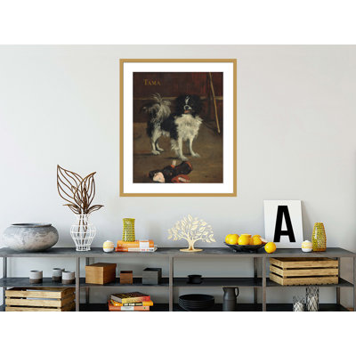 «Tama the Japanese Dog» par Edward Manet, impression giclée sur cadre