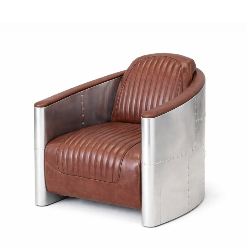 North Pu Leather Chair, Brown