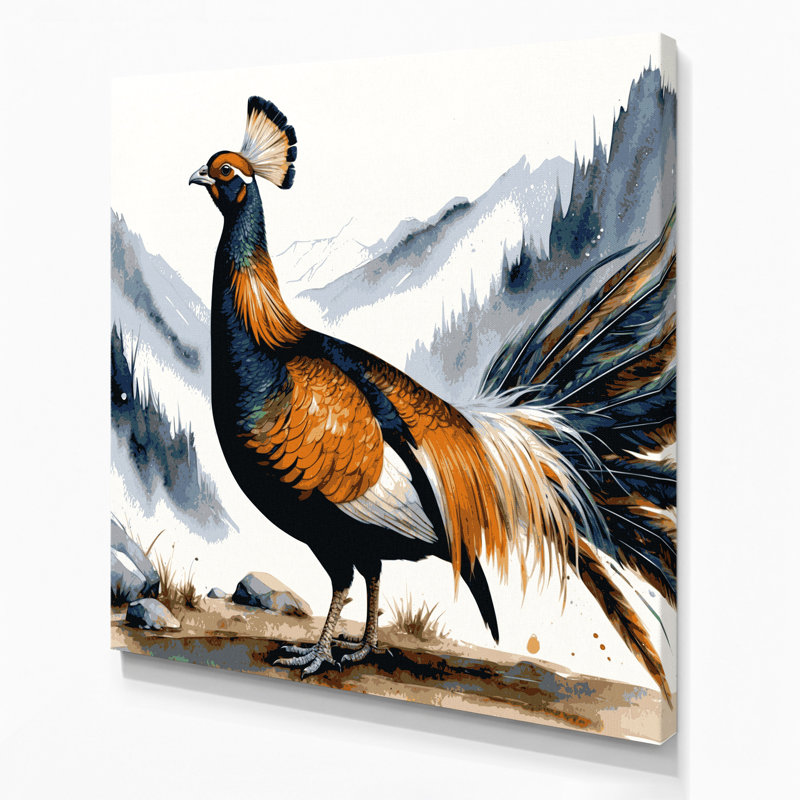 Art mural sur toile faune sauvage de l'Himalaya, H 8 po x l 8 po