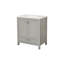Lavabo, comptoir de meuble-lavabo en marbre d'ingénierie Carrara avec lavabo rectangulaire encastré en céramique, grande porte de rangement à fermeture en douceur, structure en bois, bleu marine-2066455770