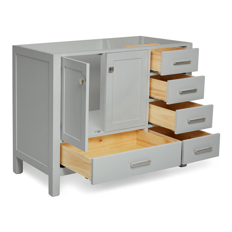 Cambridge 42'' W Single Bathroom Vanity Base, Gray