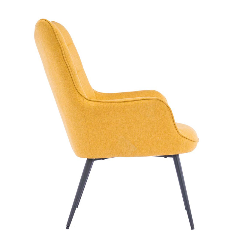 Pippin Upholstered Accent Chair, Yellow