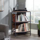 Sauder Nova Loft Accent Storage Cabinet With Tilted Shelves, Durable Metal Frame, And Versatile Home Placement