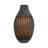 Decorative Ribbed Glass Flower Vase for Home Decor - Tall Oval Table Vase with Sculptural Slatted Design for Living Room Display - Gray-1246899730-1246899728