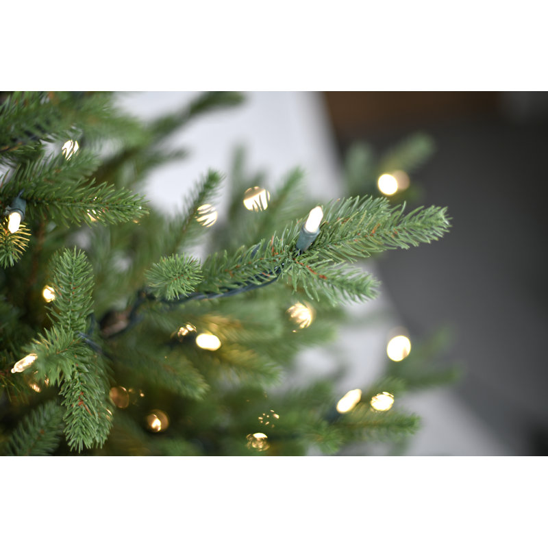 Lighted Artificial Christmas Tree, 6ft H x 3.74ft W x 3.74ft D