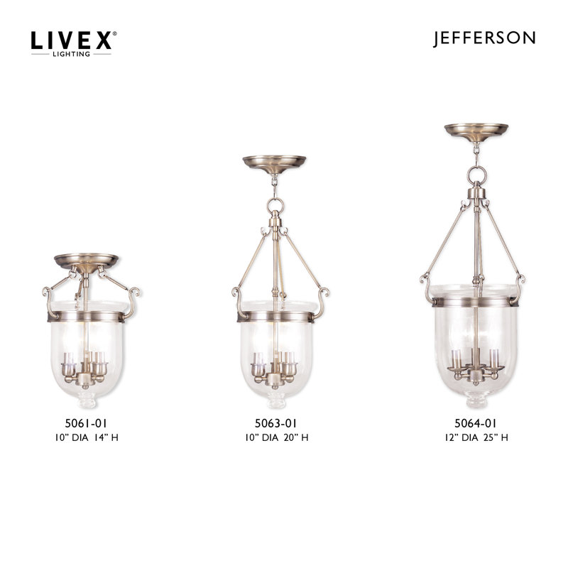 Luminaire suspendu simple urne Husman, H 20 po x l 10 po x P 10 po, Laiton antique