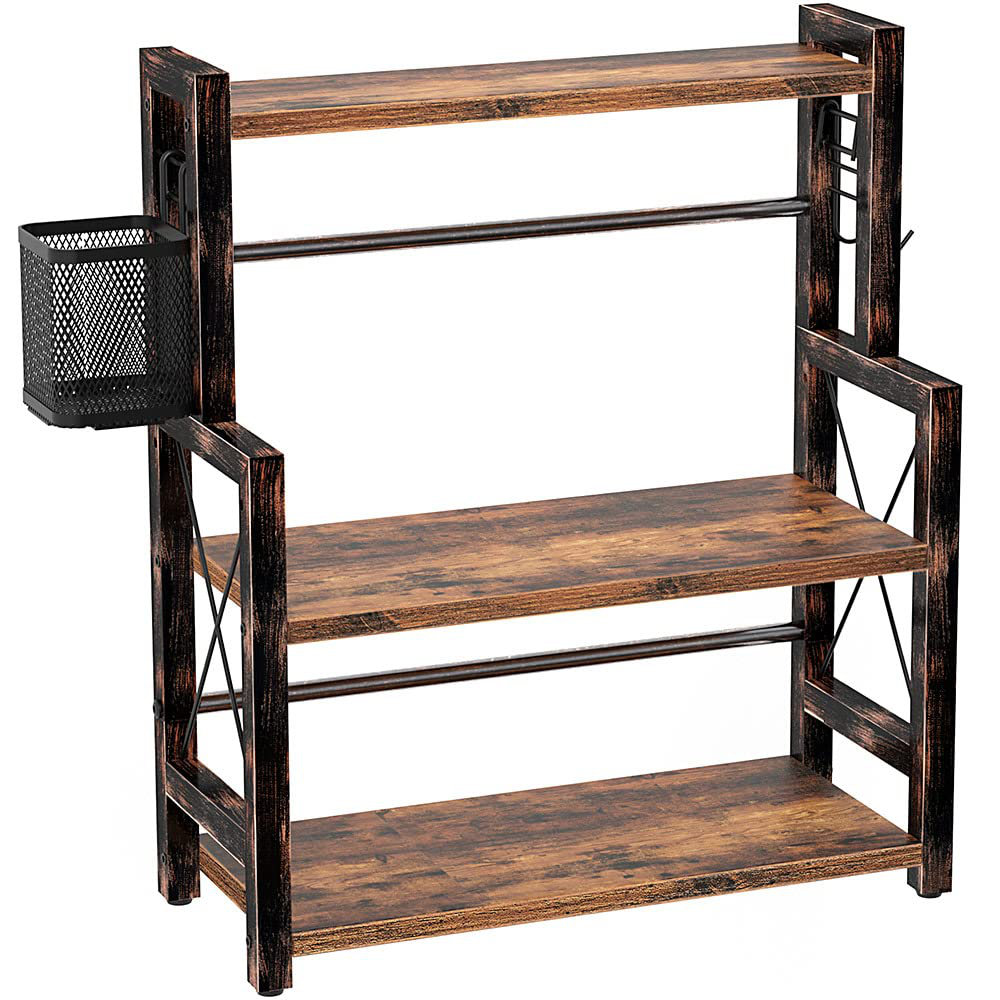 17 Stories Free-standing Wood Spice Rack with Adjustable Racks