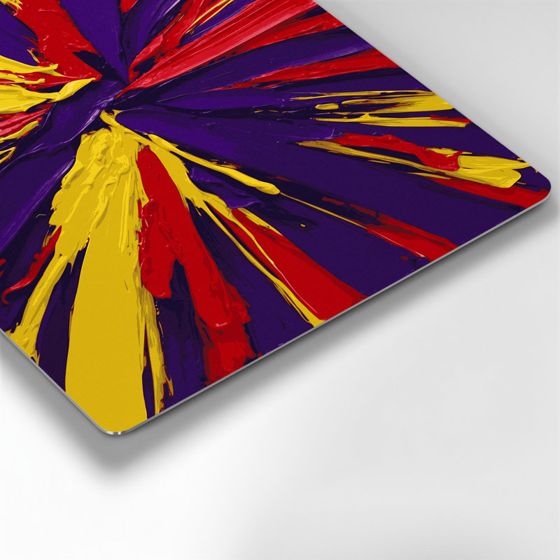 Abstract Colour Field 56 Purple Metal Wall Art, 16" H x 20" W