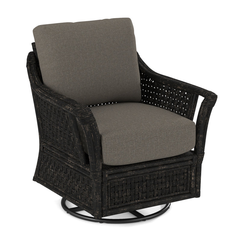 Fauteuil pivotant large de 32 po Boca, Performance gris sucre; 0863-84, Noir antique