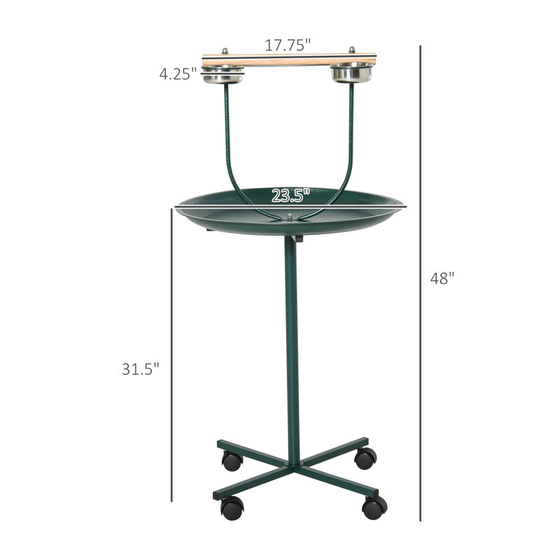 Aire de jeu avec perchoir Green Steel