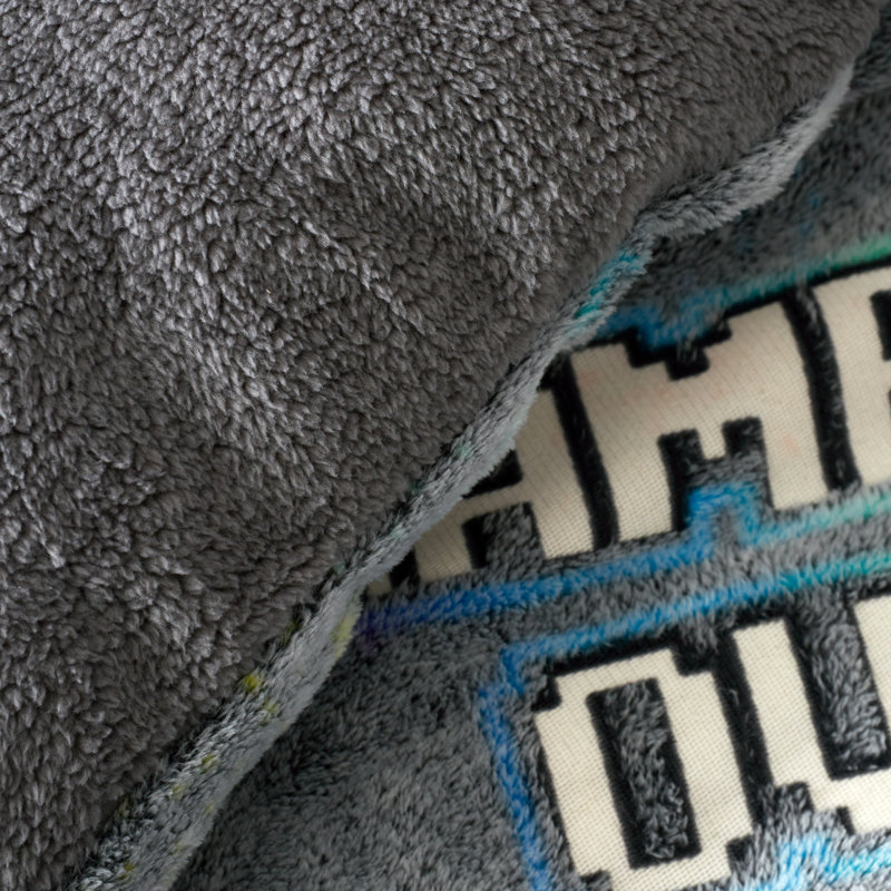 Game Over Glow in the Dark Fleece Duvet Cover Set, Single Duvet Cover + 1 Standard Pillowcase