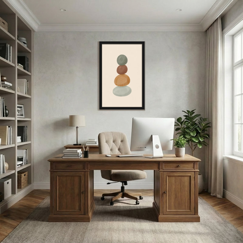 «Abstract Stacked Stones», reproduction d'art abstraite, H 18 po x l 12 po