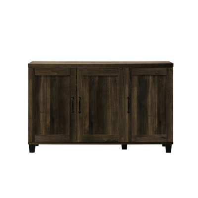 Dark Oak 3-Door Shoe Cabinet, 45"W With 6 Adjustable Shelves And Fashionable Look Cabinet Finish, 3 Doors, Shelves, Modern Home Accessory