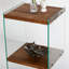 Baugus 80cm H x 40cm W Tempered Glass Standard Bookcase-2070988637