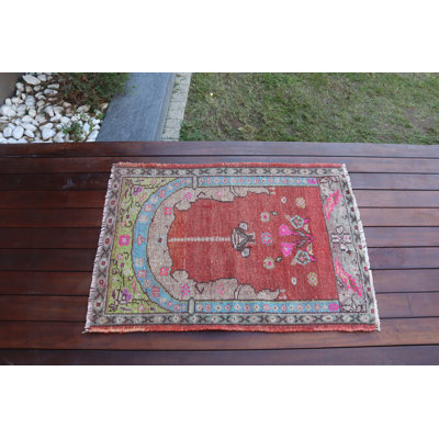 Handmade Vintage Turkish Rug for Living Room and Bedroom in Soft Neutral Colors