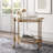 Oval 2-Tier Metal Bar Cart with Wheels-1193624528