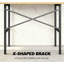 Table de garage avec support en X et plateau de table naturel