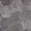 Kalay 9" Hexagon Polished Porcelain Tile-189182000