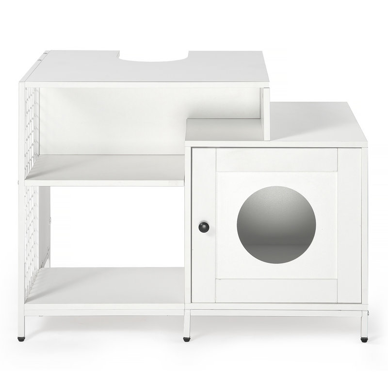Enceinte polyvalente pour litière pour chat avec plusieurs options de rangement