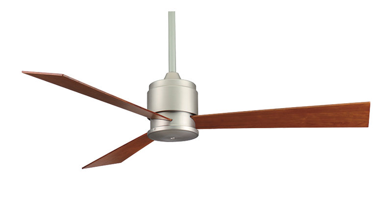 Shaver 137cm Ceiling Fan with Light Kit, Satin Nickel