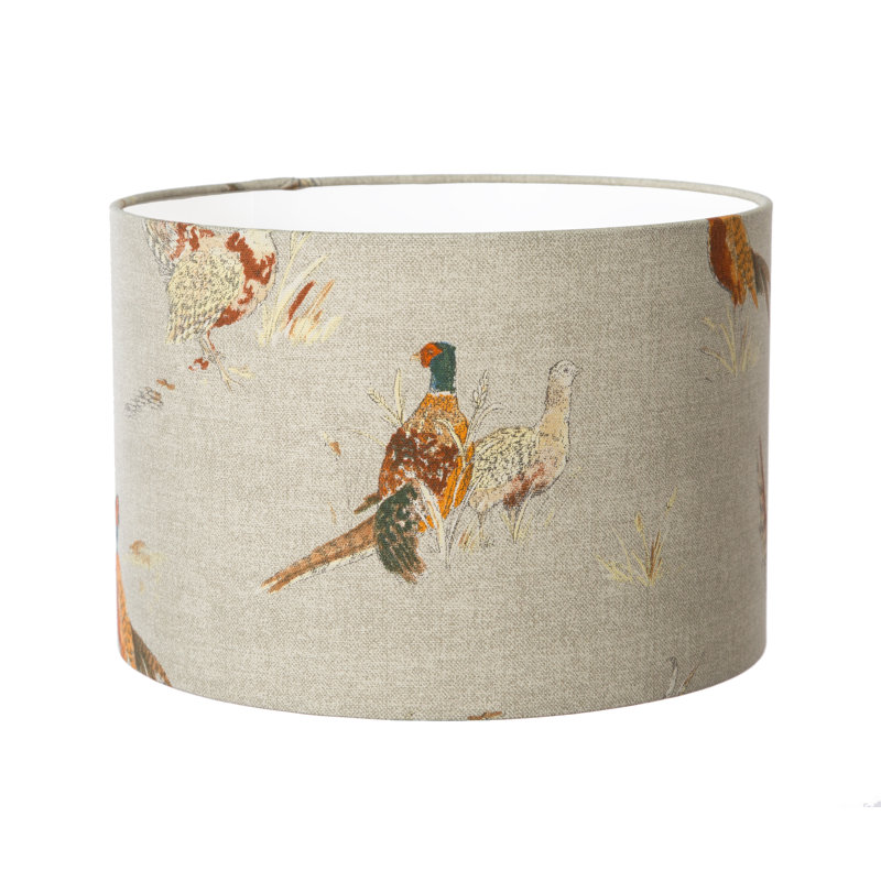 Cotton Drum Lamp Shade ( Screw On ) in Natural, 23cm H x 35cm W x 35cm D