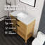 Meuble-lavabo autoportant 36 po avec lavabo 36 po, tiroir à fermeture en douceur, comptoir et dosseret en marbre de culture blanc de 2 po Carrara, contreplaqué, chêne-1349720363-1349720365