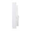 Lit escamotable double pleine grandeur avec placard, tiroirs et tablettes, blanc