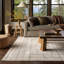 Tapis d'intérieur lavable à carreaux Seranova de Rug Branch, 244 x 335 cm, beige. Tapis moderne résistant aux taches, idéal pour le salon, la chambre à coucher, la salle à manger, la cuisine et le bureau.-14162073