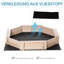 Freeport Park 139.5cm x 54.61cm Solid Wood Hexagon Sandbox with Cover