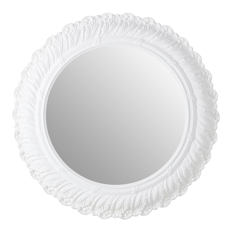 Gina Champagne Accent Mirror, 62cm H x 62cm W, Antique White