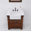 Paisley 30 In. Single Sink Carrara White Marble Countertop Vanity In Rustic Sienna With Mirror-2052585815-2052585817