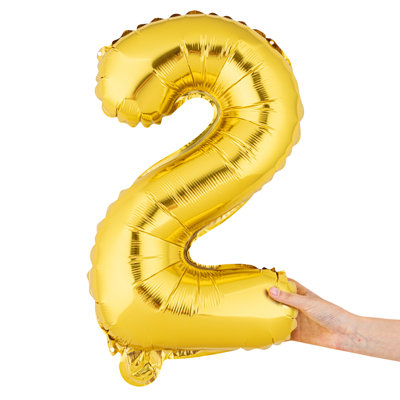 Restaurantware Balloon 1 Pack of Mylar Hanging Reusable Self-Sealing Balloons Party Decoration Number 2 Durable for Birthday, Wedding, Graduation