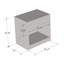 Table de chevet blanche 15,2 po 1D Polo-36314195