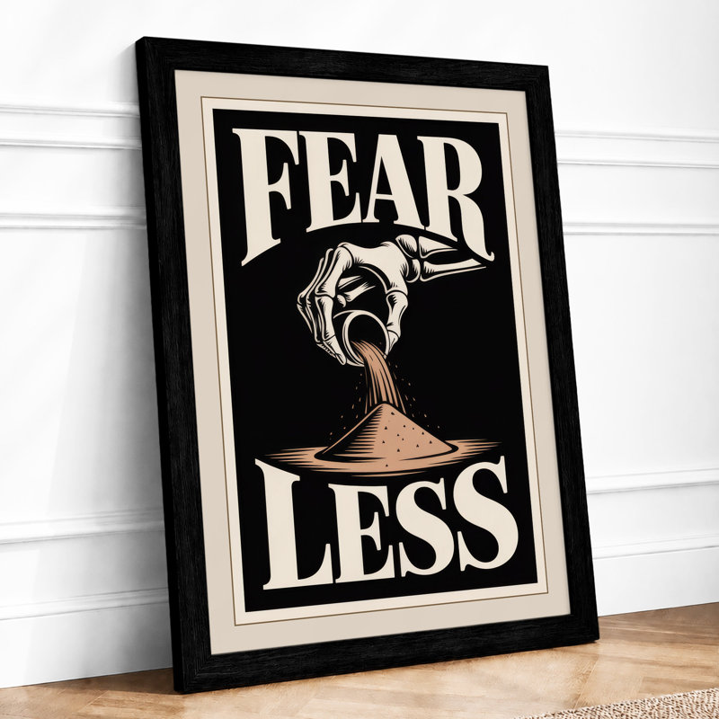 Fearless Typography - Print, A1 - 84.1 x 59.4 cm, Black