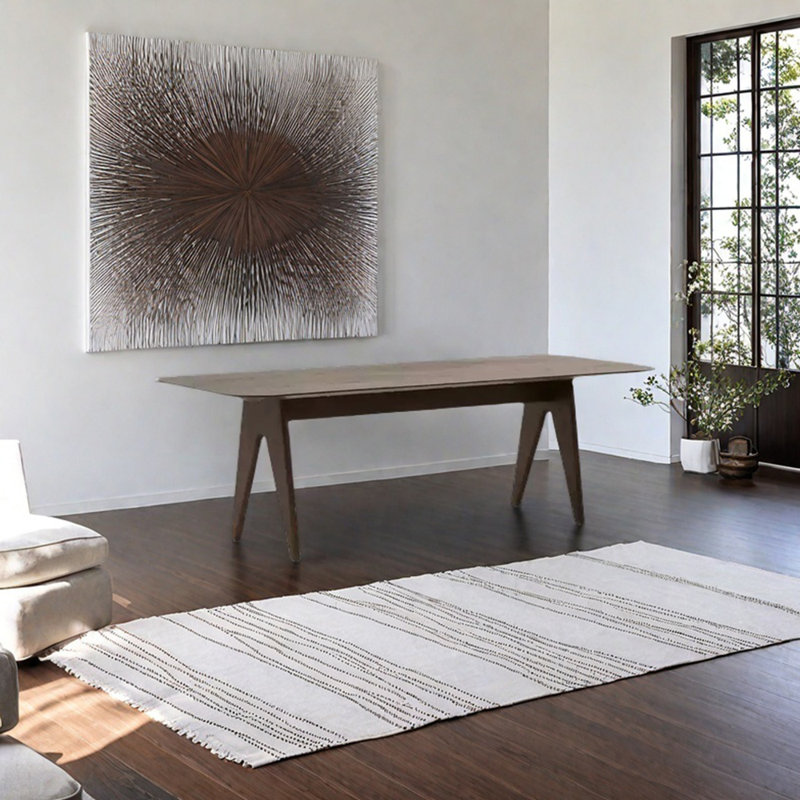 Solid wood ash dining table, 29.53"H x 55.12"L x 27.56"W