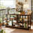 71" Industrial Console Table with Multi-Level Shelving