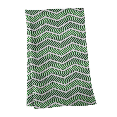 Serviette de thé à chevrons ondulés Stephenie