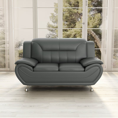 61'' Faux Leather Loveseat