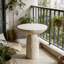 57.5x57.5cm Side Table Pedestal Sofa Table Stone-effect  Coffee Table