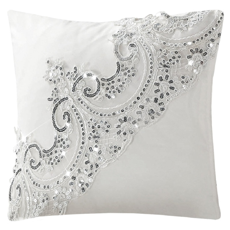 Adoncia Ivory Square Throw Cushion Cover