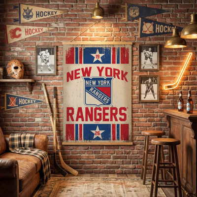 Tapisserie murale 36 po x 54 po New York Rangers