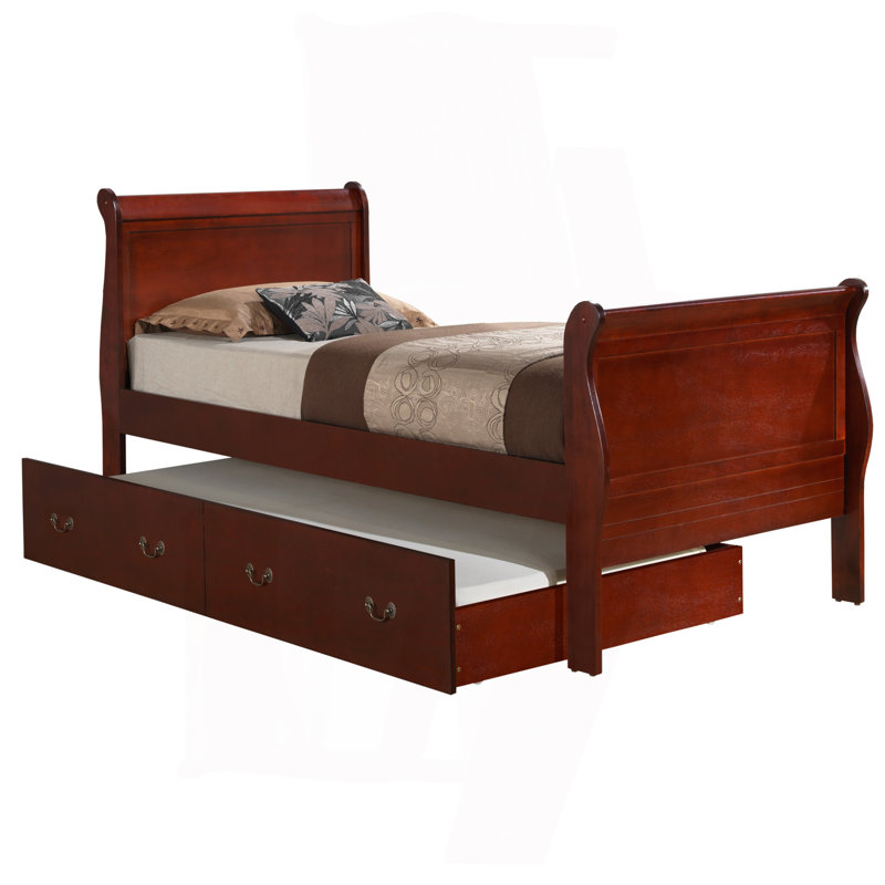 Classic Cherry Twin Bed With Storage