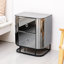 Table de chevet 2 tiroirs en fer gris-501648983