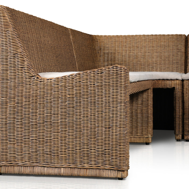 Senna L-Shape Dining Banquette, 32.5" H x 144.75" W x 83.25" D, Left Hand Facing