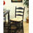Classic Black 16" Compact Armless Dining Chair with Ladder Back Design-15376012