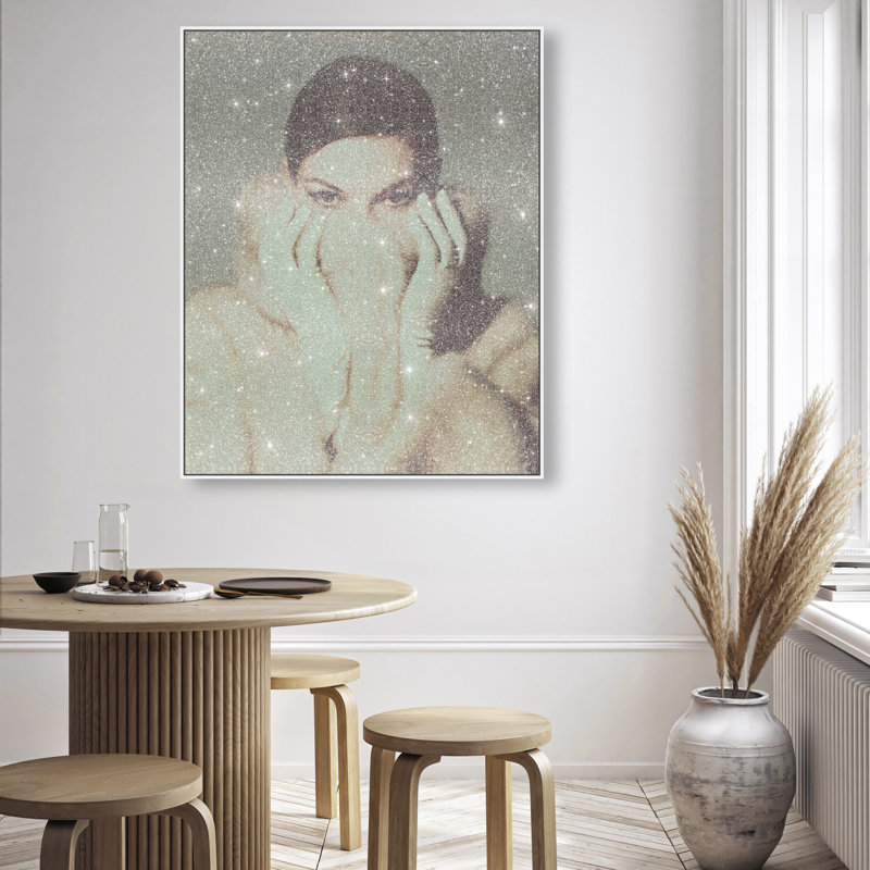 Hidden Expression Print by Oliver Gal, 25"H x 21"W, White Floater Frame