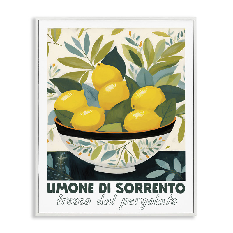 Charmant bol de citrons, estampe numérique, design by Lux + Me Designs, H 14 po x l 11 po