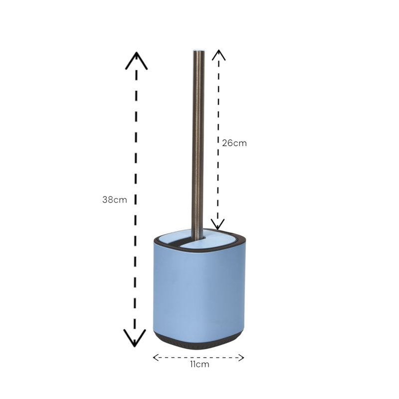 Echo Steel Toilet Brush & Holder, Blue