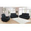 Causeuse double capitonnée avec console Ikeshia